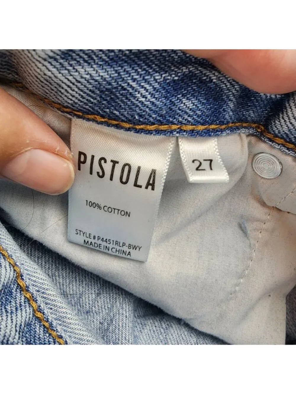 Pistola Shorts Womens 27 Blue Cotton Denim Cutoff Jorts *Read*